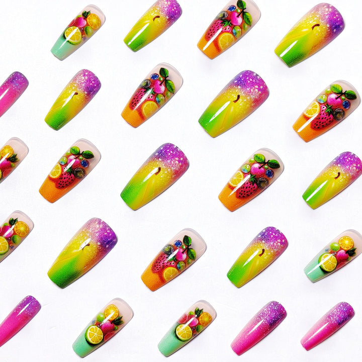 Fruit-Themed 3D Nail Art Kalsten