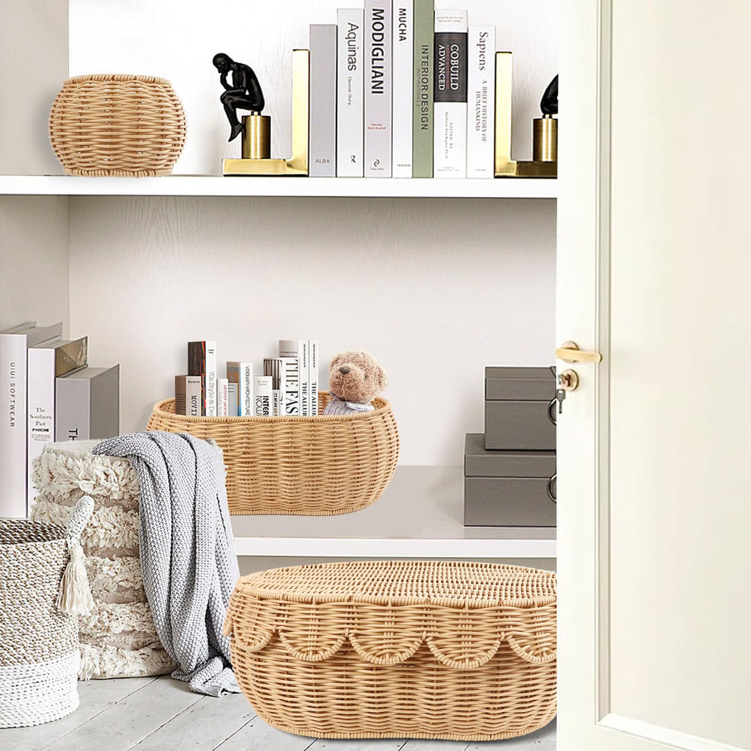 Ornate decoration basket made from natural materials Kalsten