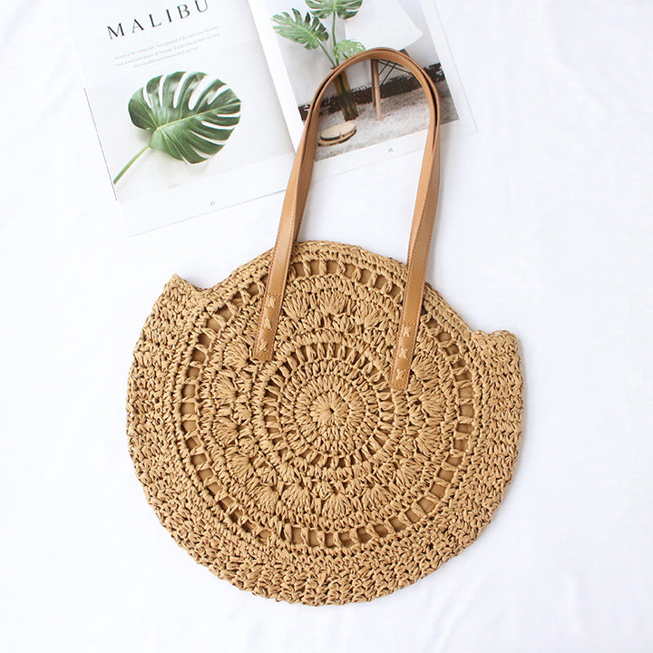 Round-woven beach bag Kalsten