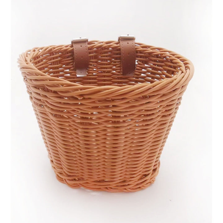Decorative Woven Storage Basket with Leather Handles Kalsten