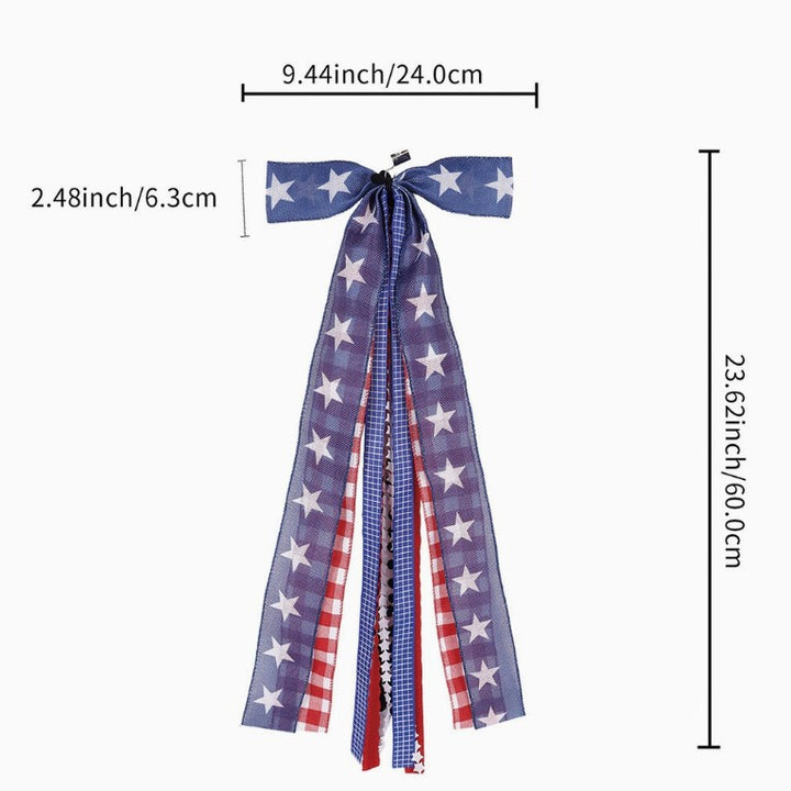 Women's Nan Hair Ruffle Bow with Long Ribbon Straps and Clip Closure Kalsten