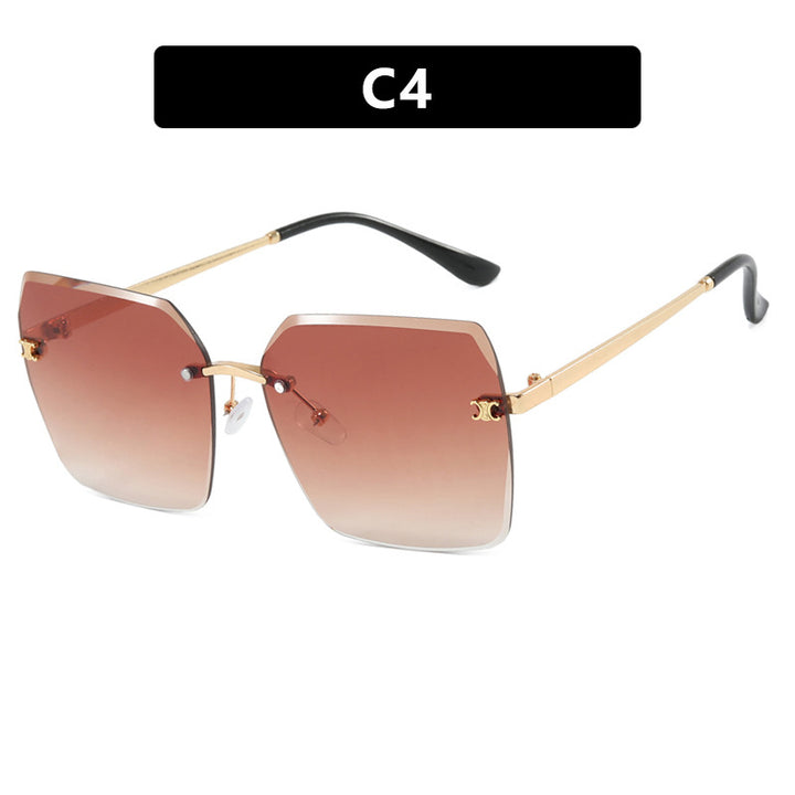Women's square sunglasses in modern design with delicate metal frame Kalsten