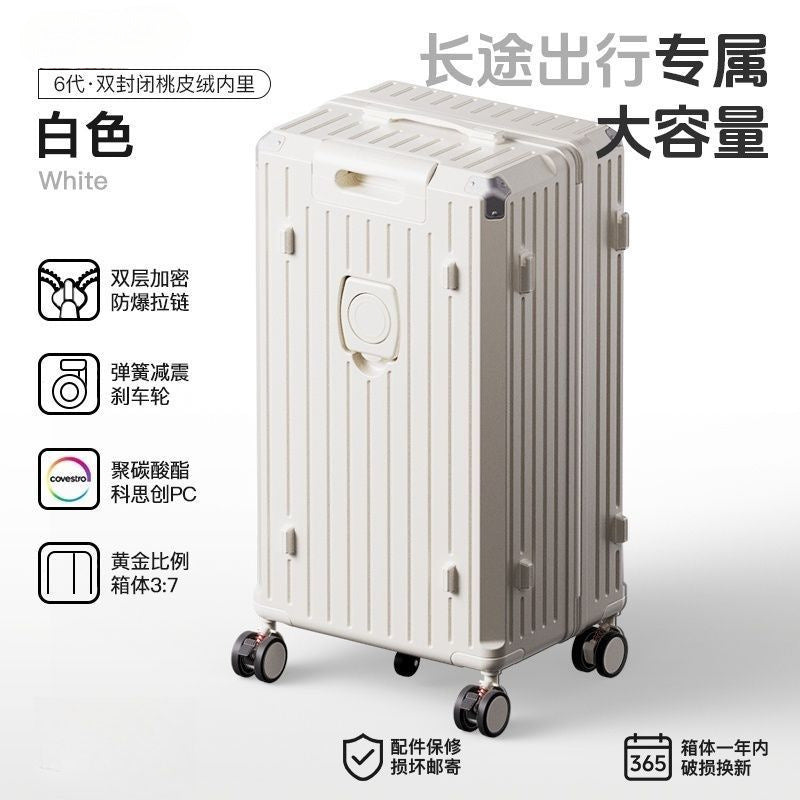 Hard-shell suitcase with extended storage space and double safety lock Kalsten