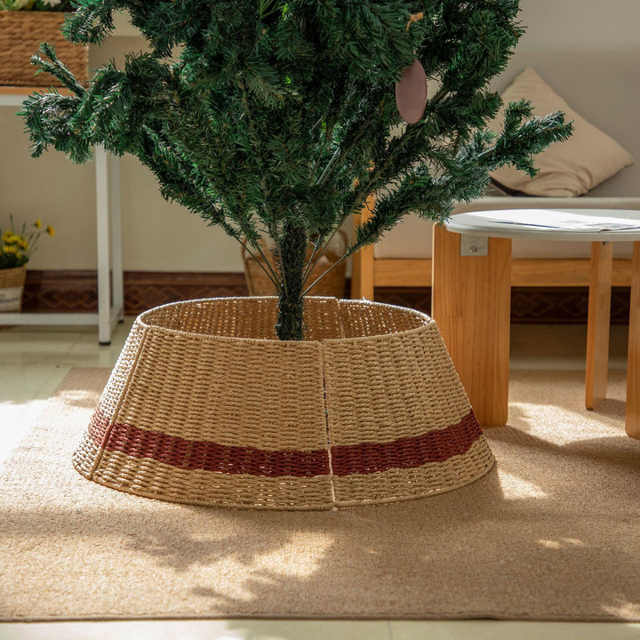 Decorative Christmas tree stand made of wicker Kalsten