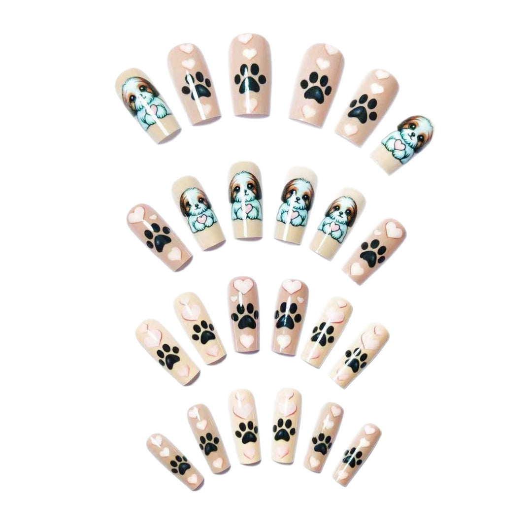 Nail design with cute dog motif Kalsten
