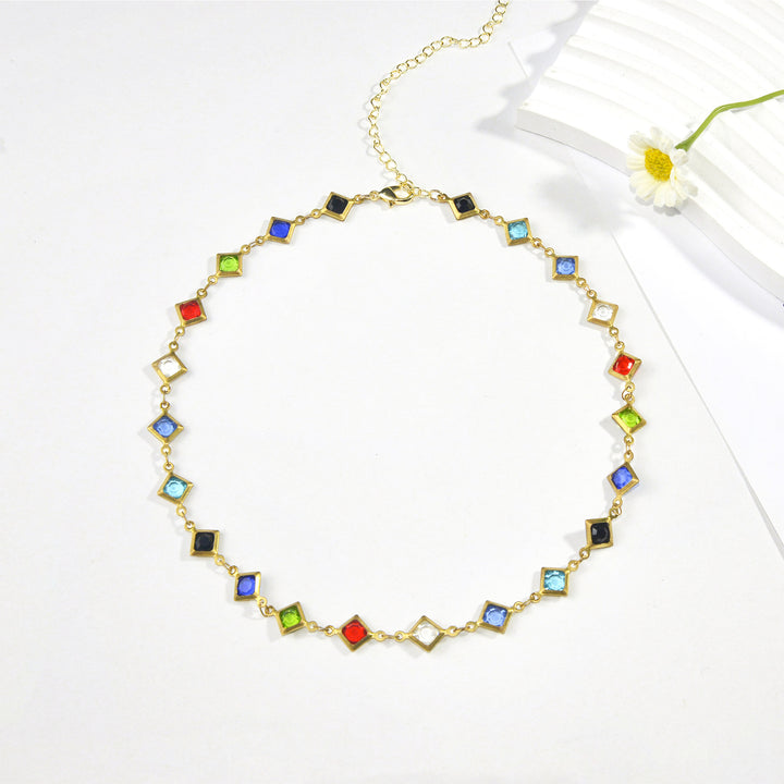 Colorful Gemstone Chain Bracelet Kalsten 1788164354