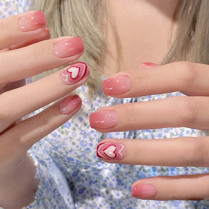 Artistic Heart Design Press-On Nail Set Kalsten 178815*10mm0446