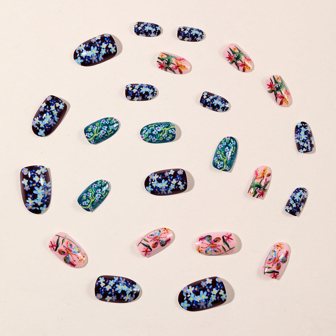 Vibrant Floral Nail Art Design Kalsten