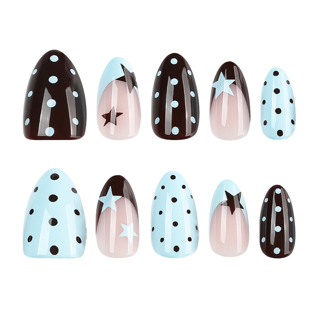 Artful Nail Extensions with Modern Star Design Kalsten