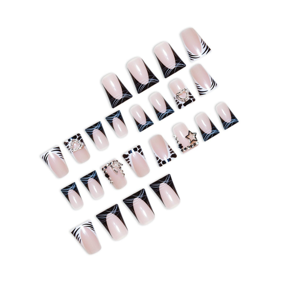 Glamorous Rhinestone Accent Nail Extensions Kalsten