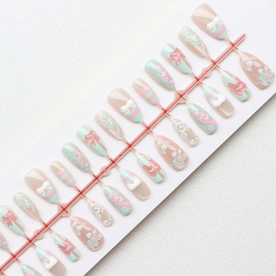 Themed Press-On Nail Art Set Kalsten