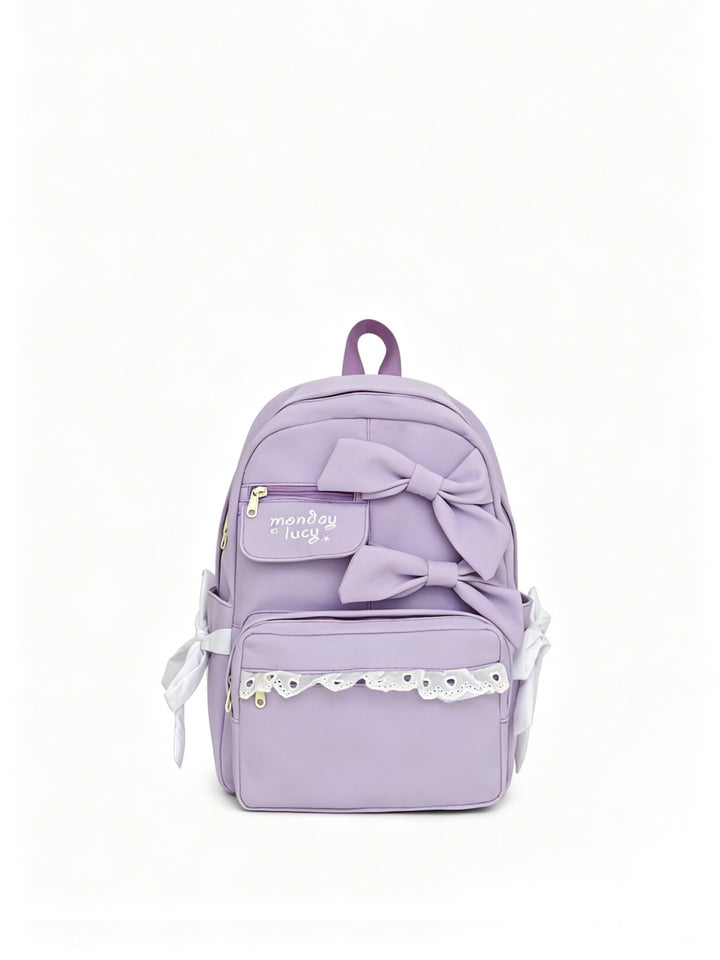 Cute Bow-Accent School Backpack Kalsten