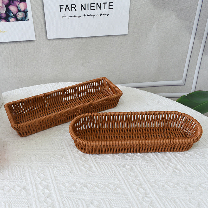 Stylish Woven Rectangular Serving Tray Kalsten