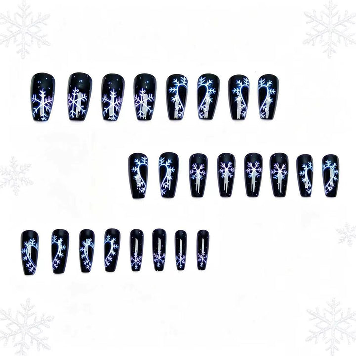 Artistic Snowflake-Pattern Nail Art Kalsten