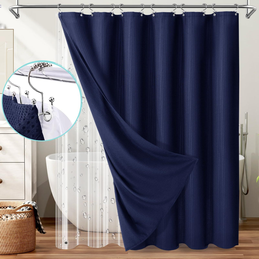 Textured Waterproof Shower Curtain Kalsten