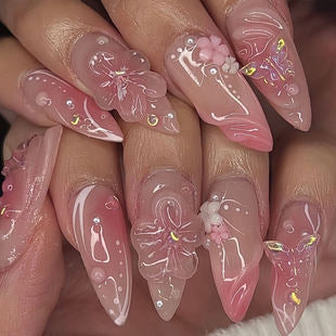 Glamorous Textured Acrylic Nail Enhancements Kalsten