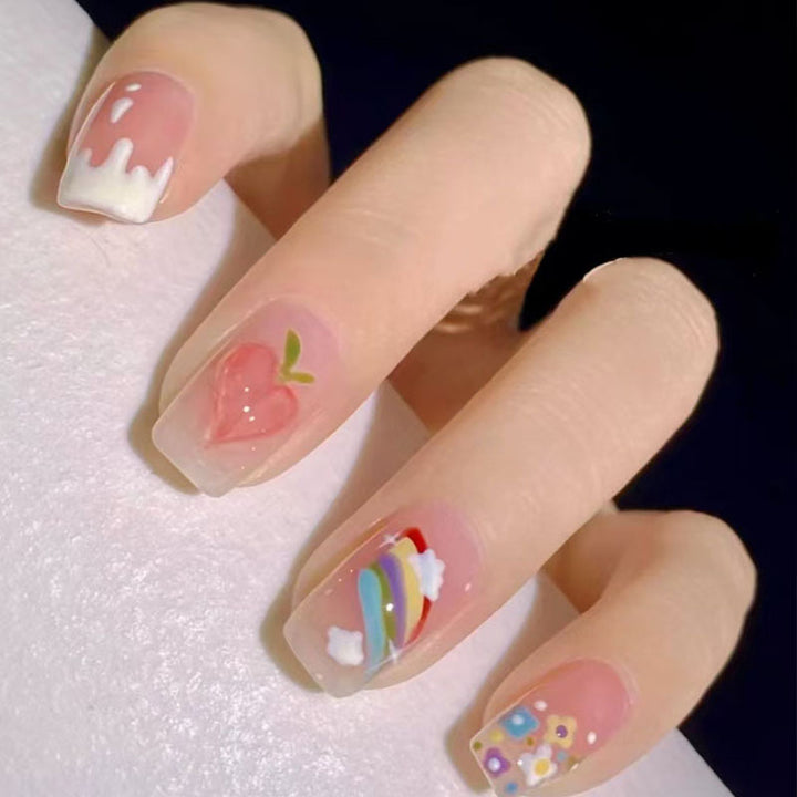 Elegant French Tip Press-On Nail Set Kalsten