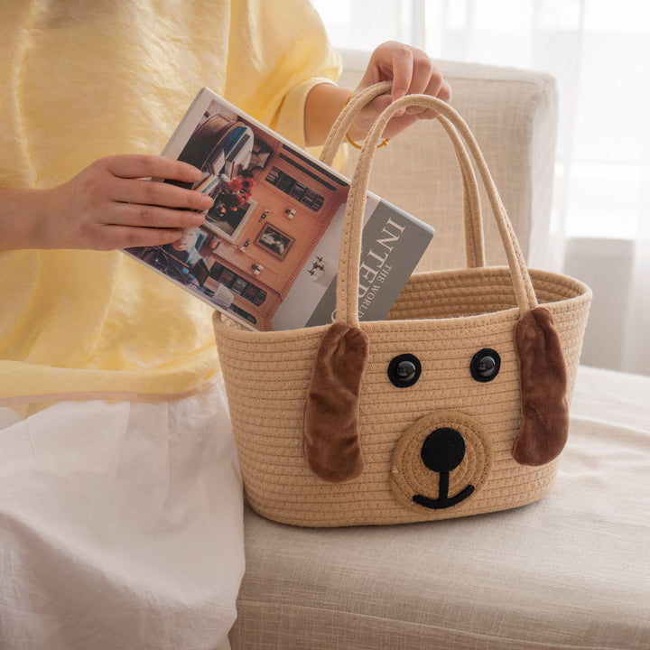 Stylish carrying basket with colorful handles Kalsten