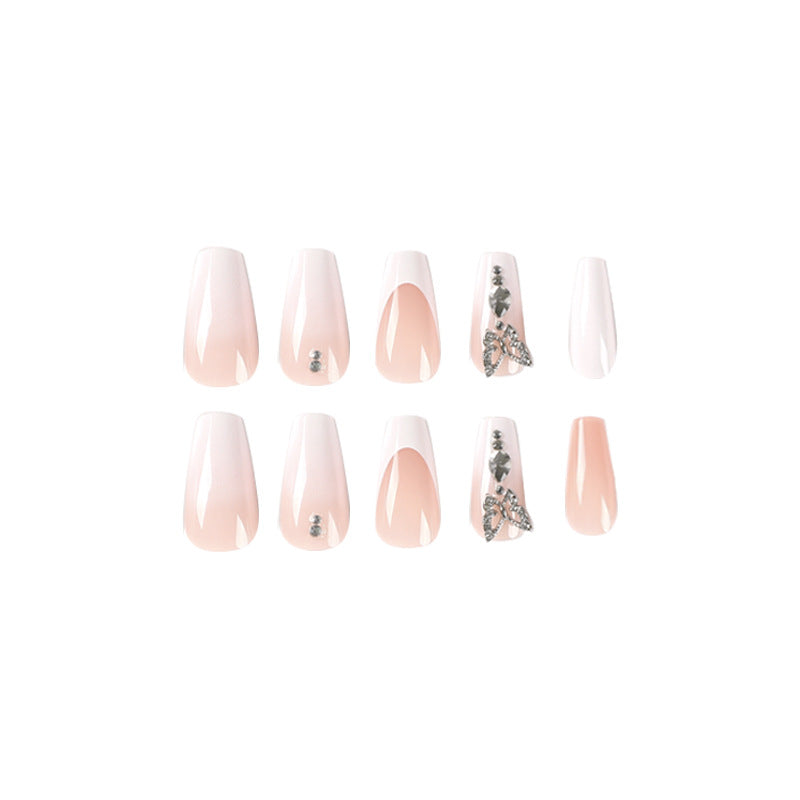 Elegant artificial nails with butterfly accents Kalsten