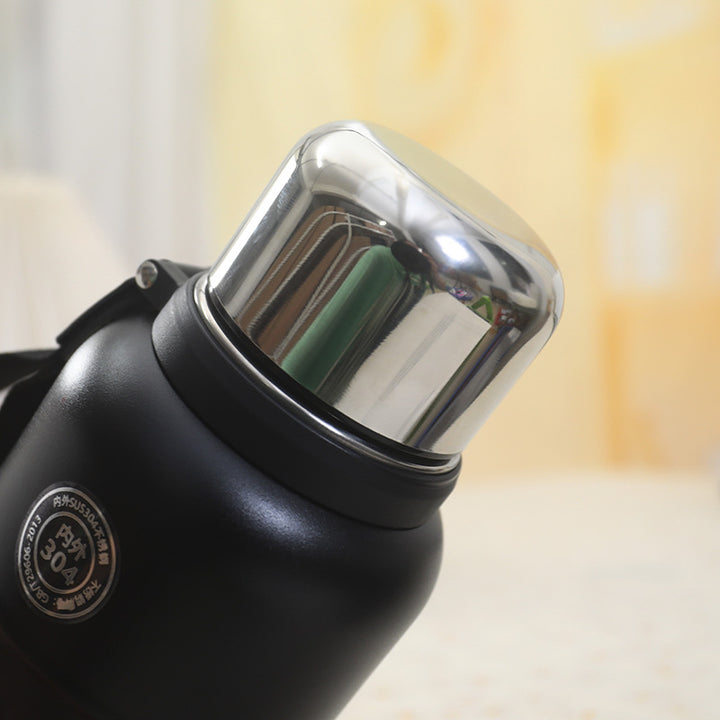 Women's Insulated Bottle with Removable Tea Strainer and Carry Strap Kalsten