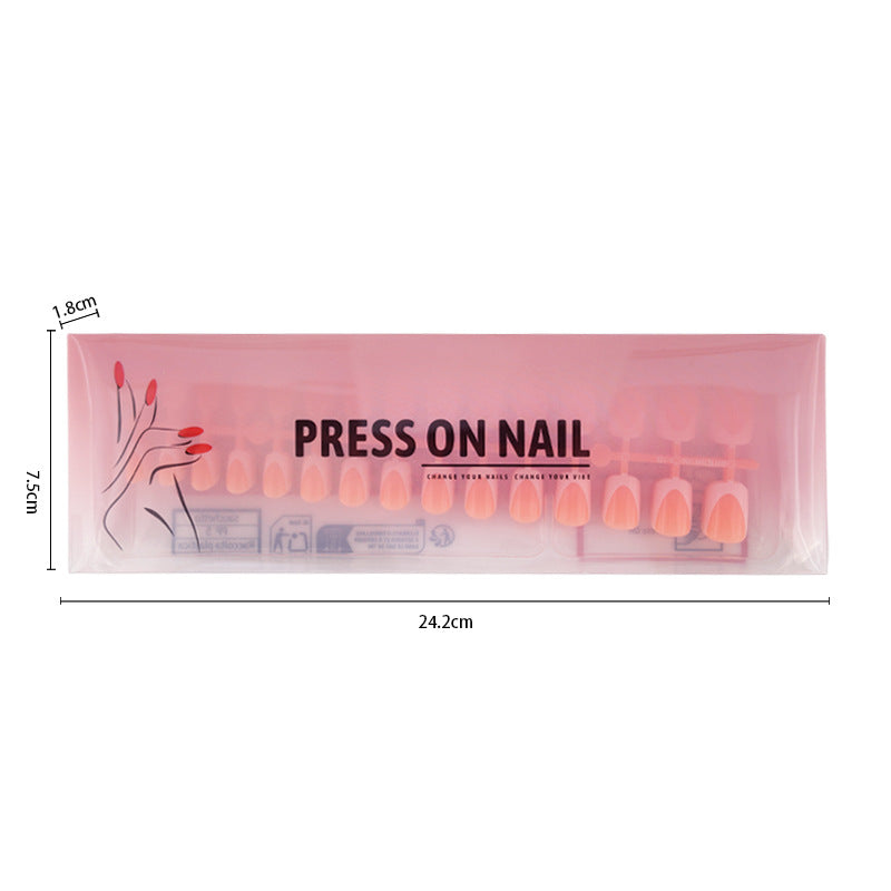 Acrylic nail set with elegant French tips and minimalist designs Kalsten