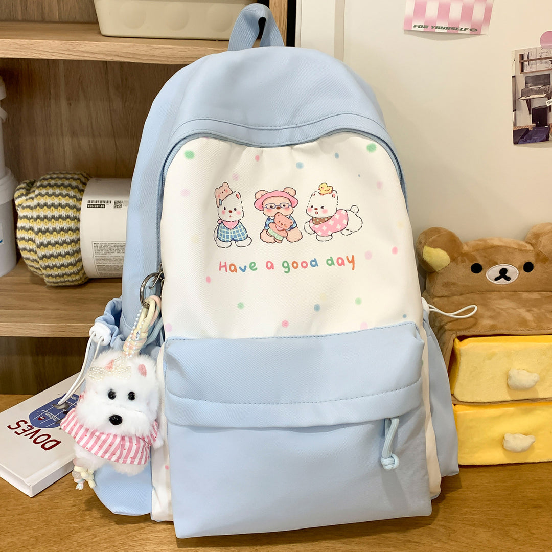 Cute Character Print Backpack
