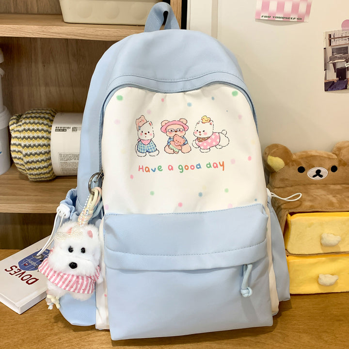Cute Character Print Backpack