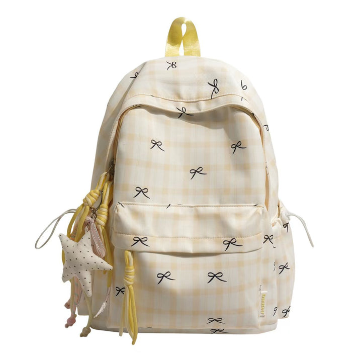 Backpack with Playful Checkered Pattern and Practical Compartments Kalsten
