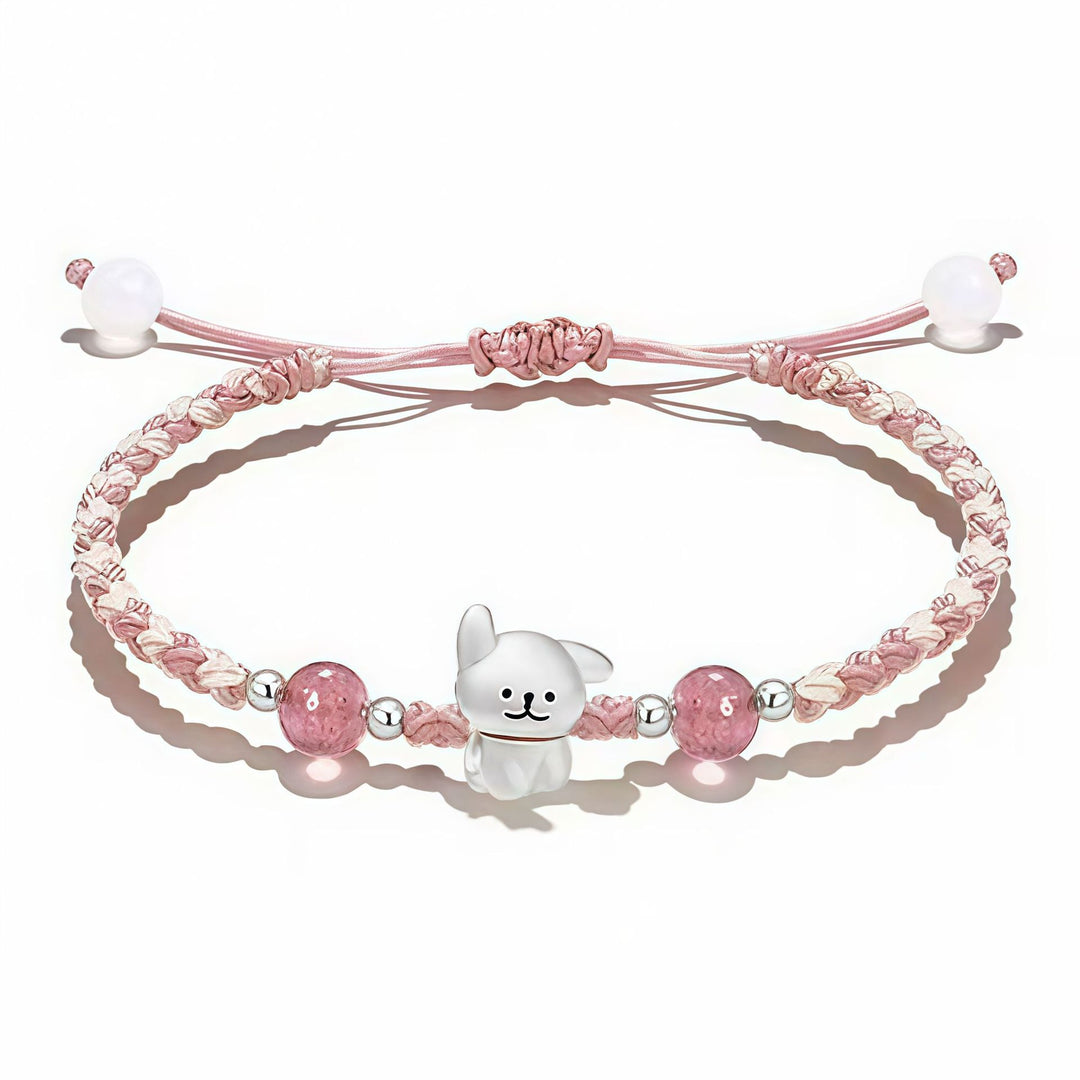 Playful Dog Charm Beaded Bracelet Kalsten