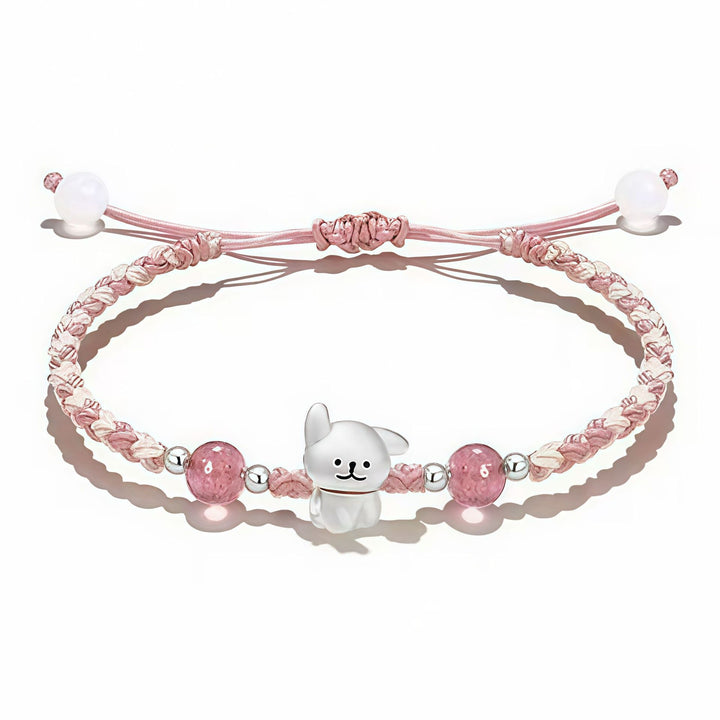 Playful Dog Charm Beaded Bracelet Kalsten