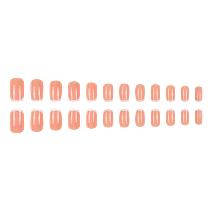 Glossy French Tip Press-On Nail Set Kalsten
