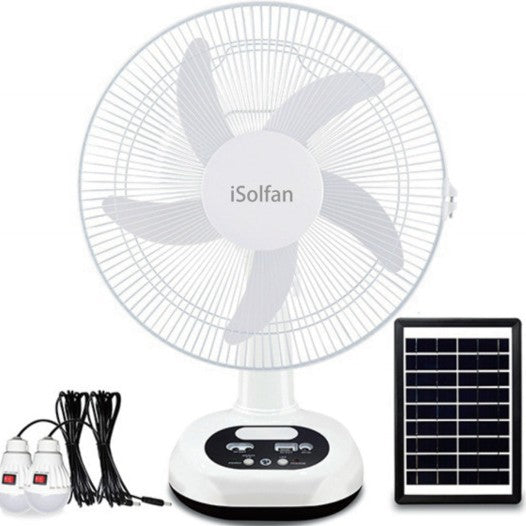 Ladies solar-powered table fan with USB charging function Kalsten