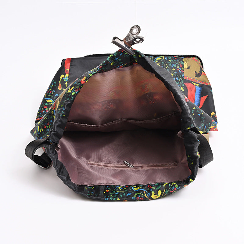 Drawstring Floral Print Backpack Kalsten