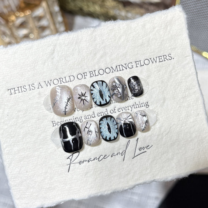 Artistic Themed Press-On Nail Art Kalsten
