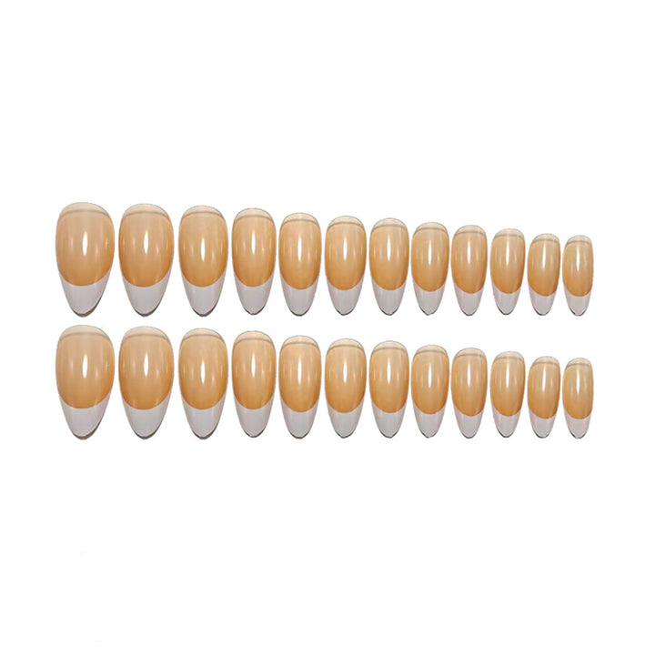 Artificial nails in elegant casual French tip design Kalsten