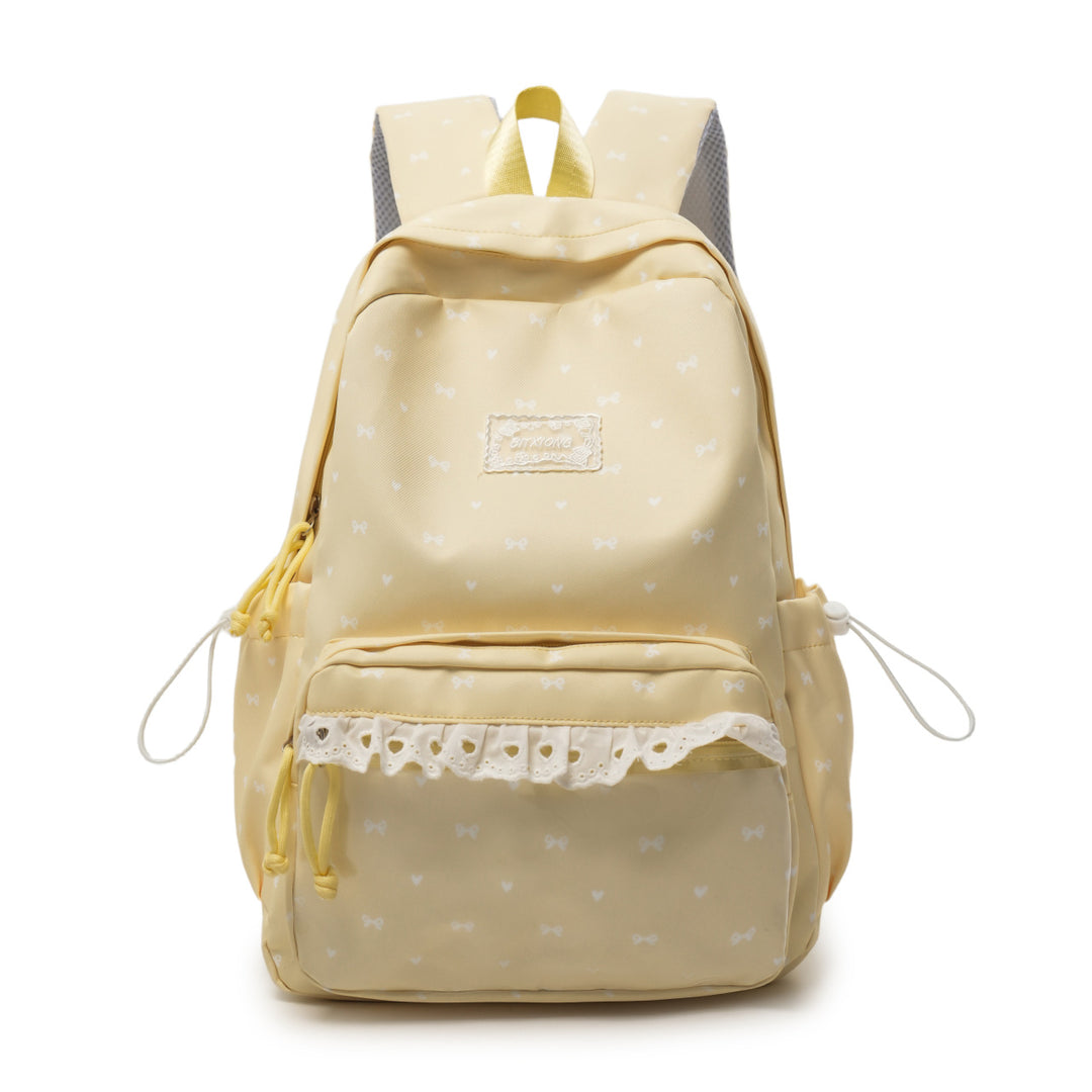 Cute Bow-Embellished Casual Backpack Kalsten