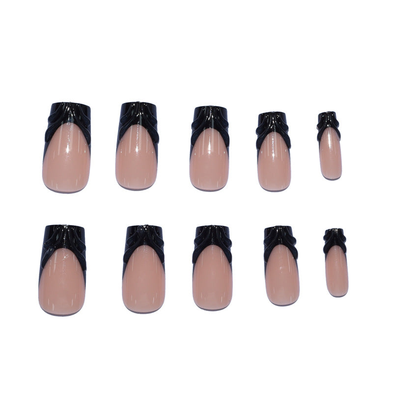 Premium Artificial Nails with Elegant Ribbons Kalsten
