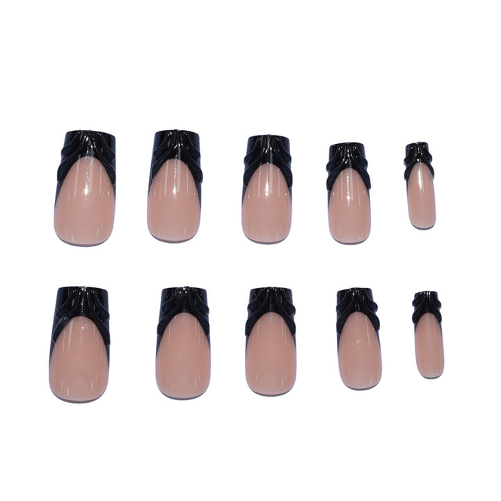 Premium Artificial Nails with Elegant Ribbons Kalsten