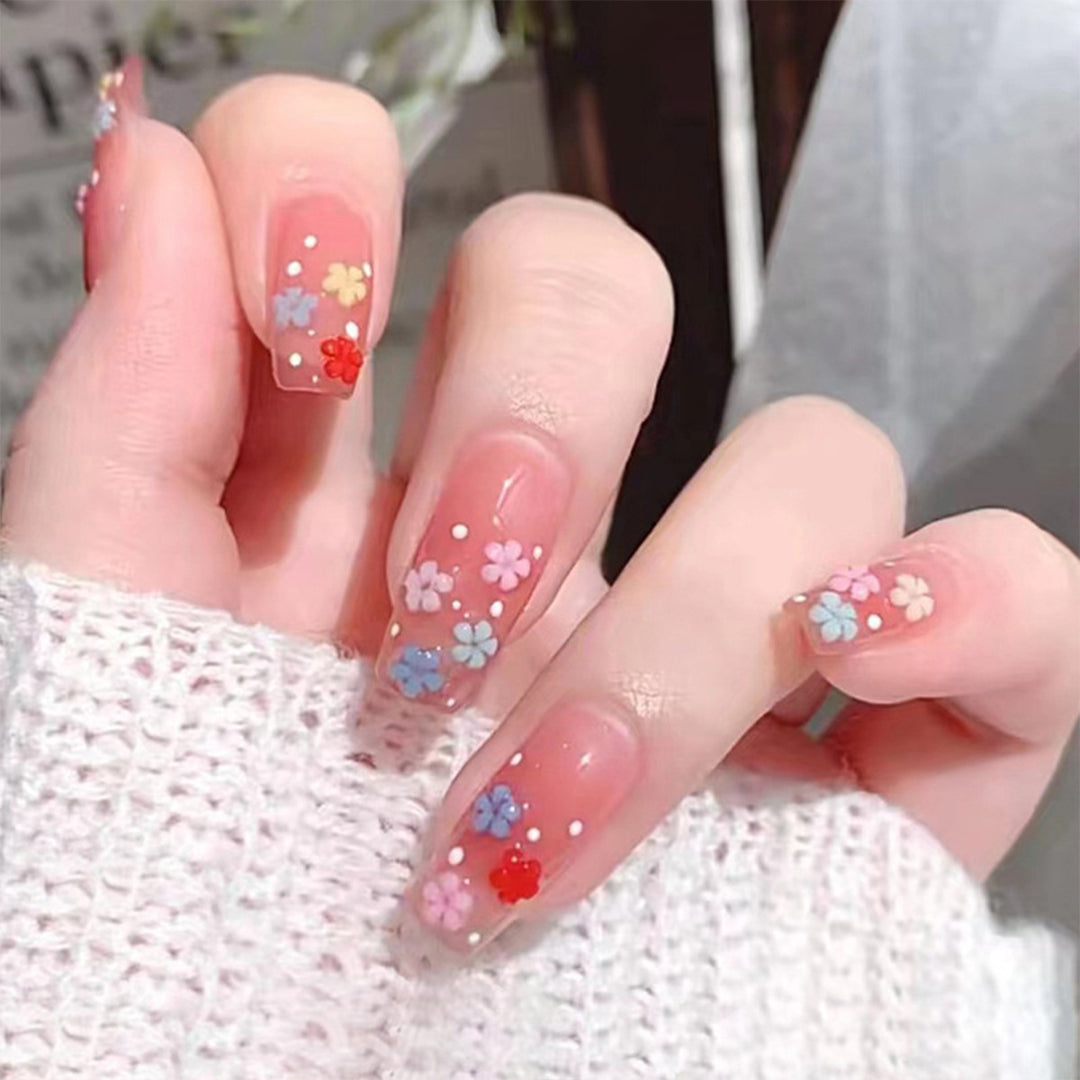Floral Design Press-On Nail Set Kalsten
