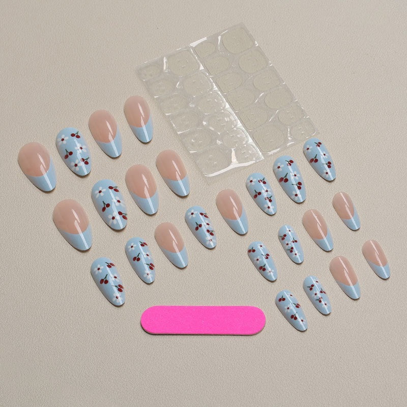 Decorative Floral Press-On Nail Art Kit