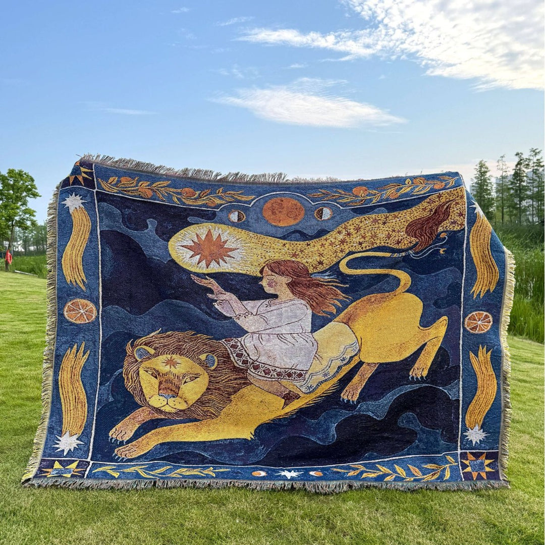 Artistic Mythical Scene Throw Blanket