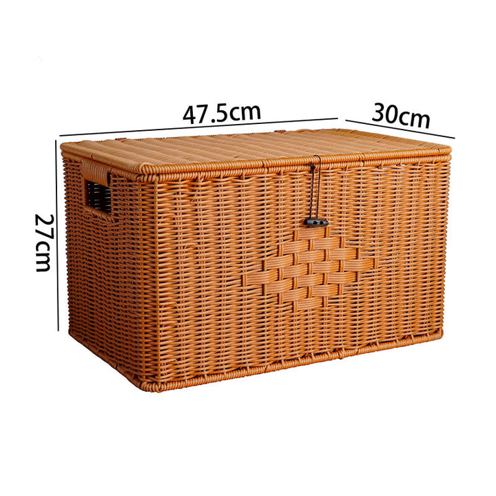Woven Storage Chest with Lid Kalsten