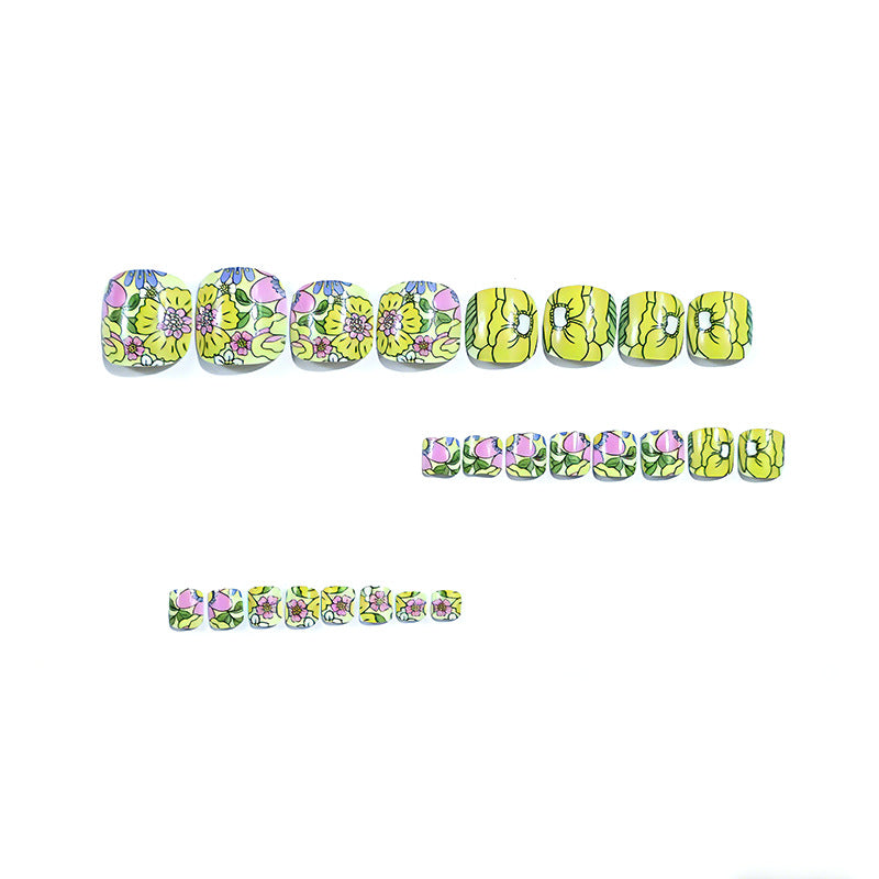 Floral Pedicure Nail Art Kalsten