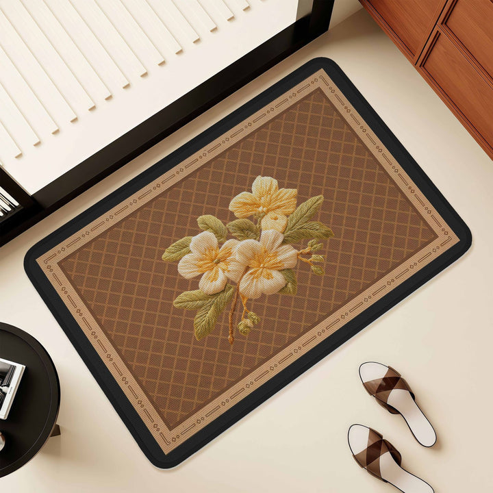Artistic Floral Design Area Mat Kalsten
