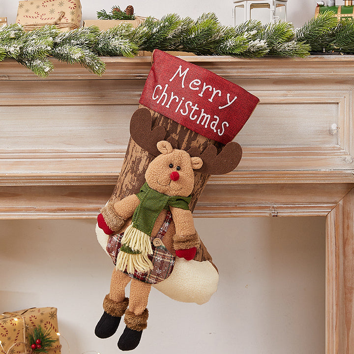 Festive Christmas stocking with nostalgic design Kalsten