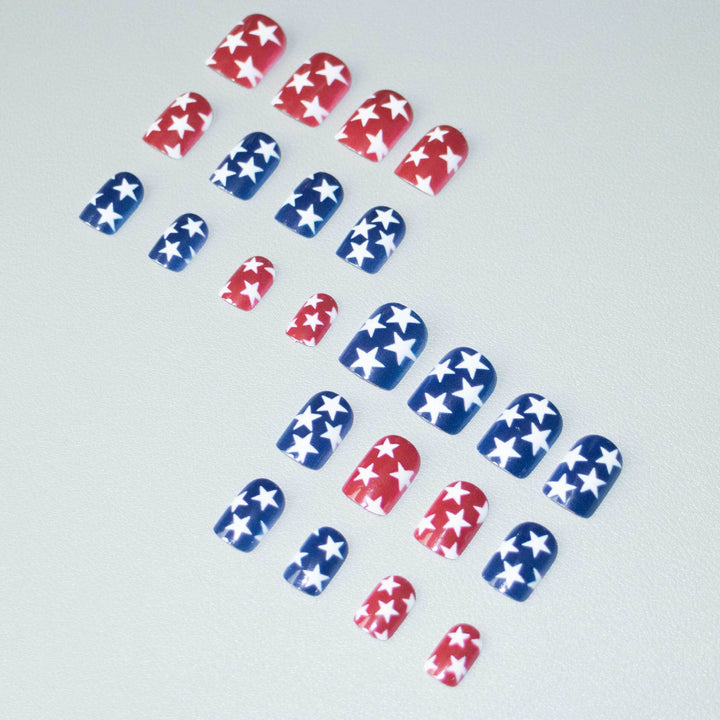 Patriotic Star-Themed Nail Art Kit