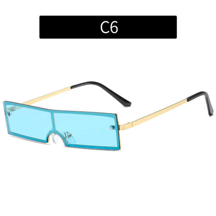 Fashion-Forward Rectangular Shield Sunglasses
