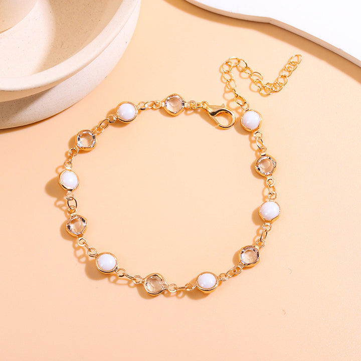 Elegant Beaded Charm Anklet Kalsten