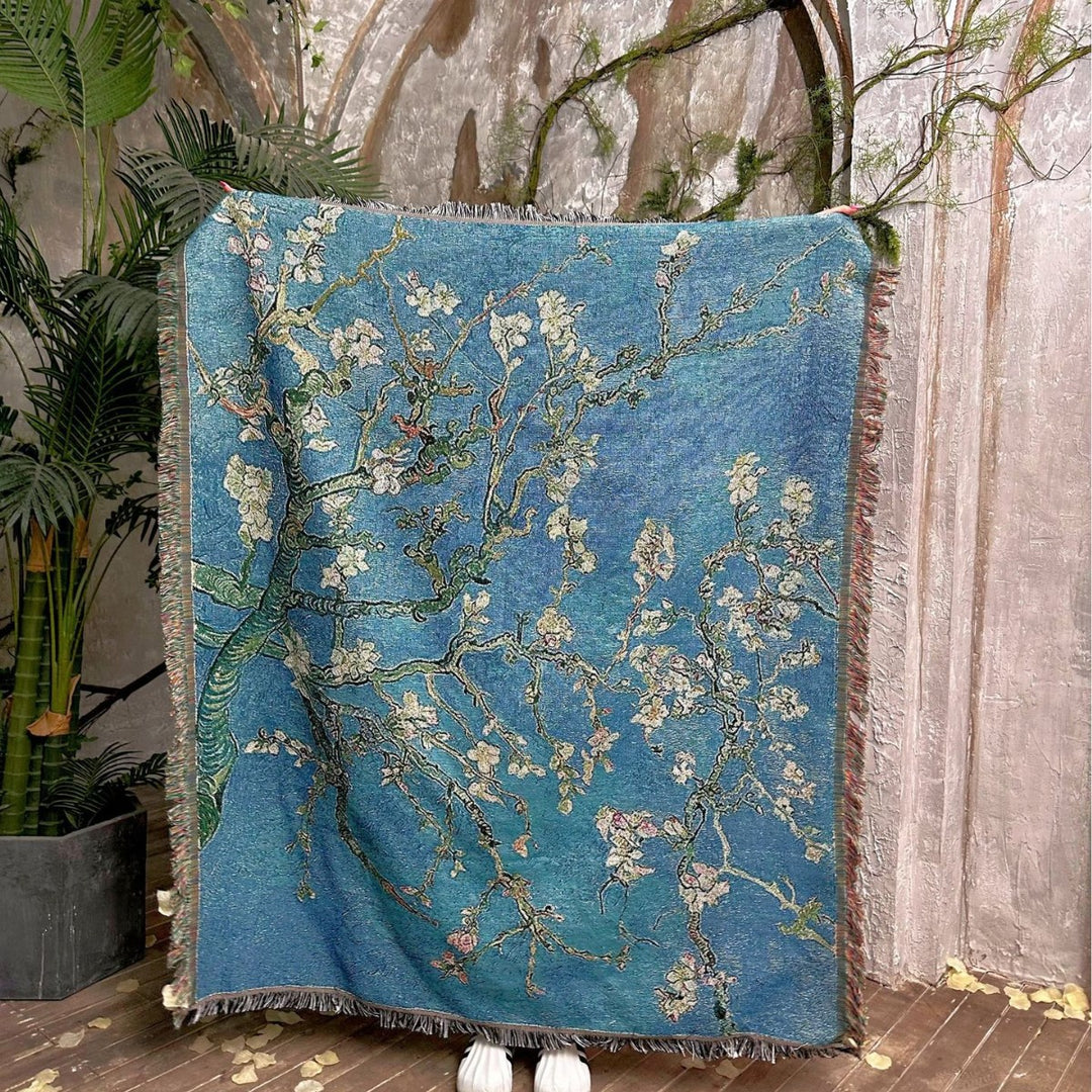 Artful Nature-Inspired Throw Blanket