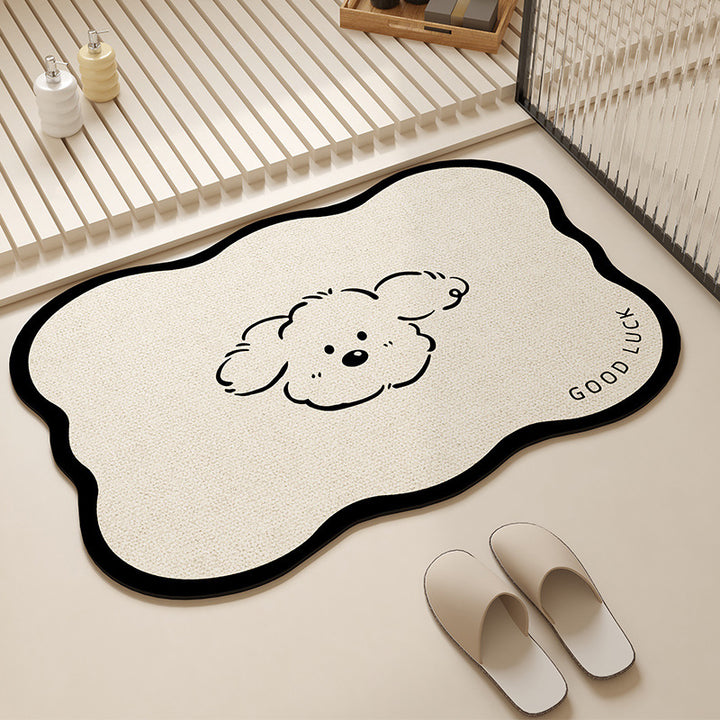 Playful Pet-Themed Absorbent Mat Kalsten